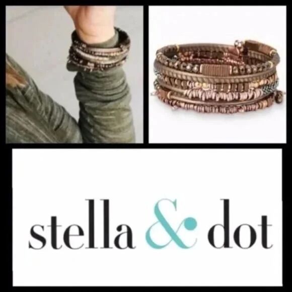 Stella & Dot Jarne Coil Bracelet – Bronze Wrap – Retired - Picture 4 of 6
